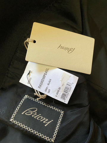 New $8900 Brioni Mens Lava Rock Tuxedo Suit Black 46R US/56R Eu Italy