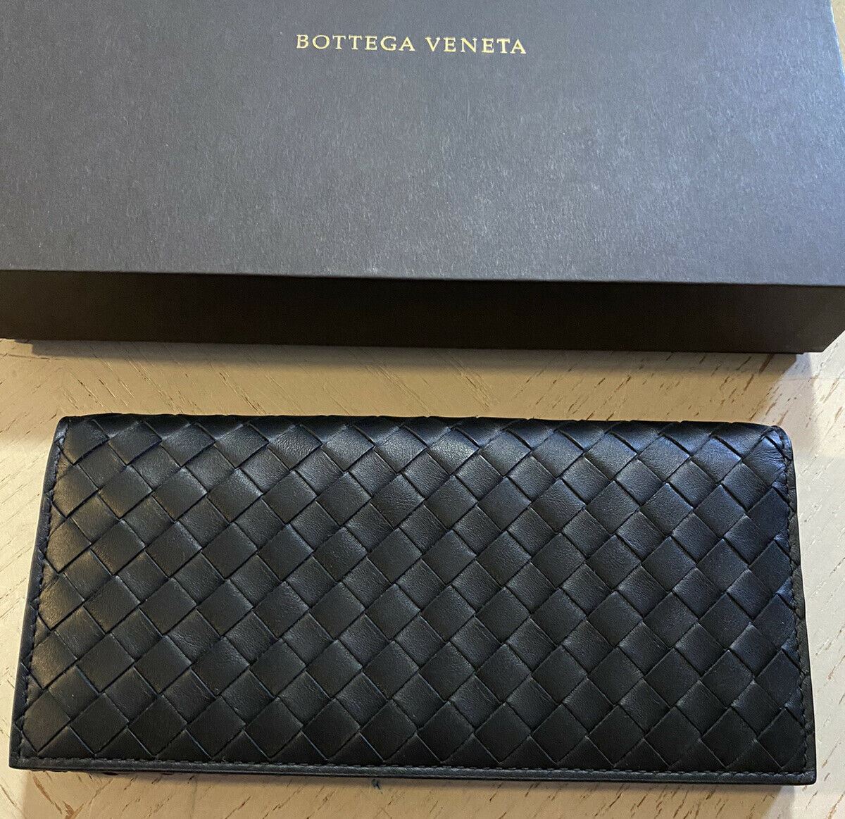 Neu $670 Bottega Veneta Geldbörse Schwarz 120697 Italien