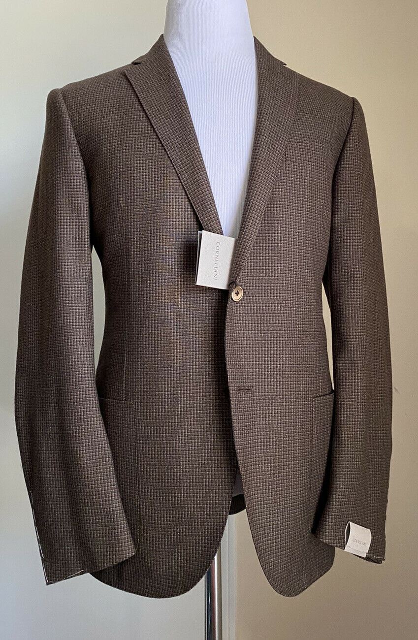 NWT $1740 Corneliani Men’s Sport Coat Jacket Blazer Brown 42R/52R Italy