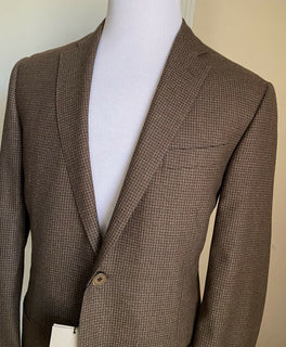 NWT $1740 Corneliani Men’s Sport Coat Jacket Blazer Brown 42R/52R Italy
