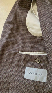 NWT $1740 Corneliani Men’s Sport Coat Jacket Blazer Brown 42R/52R Italy