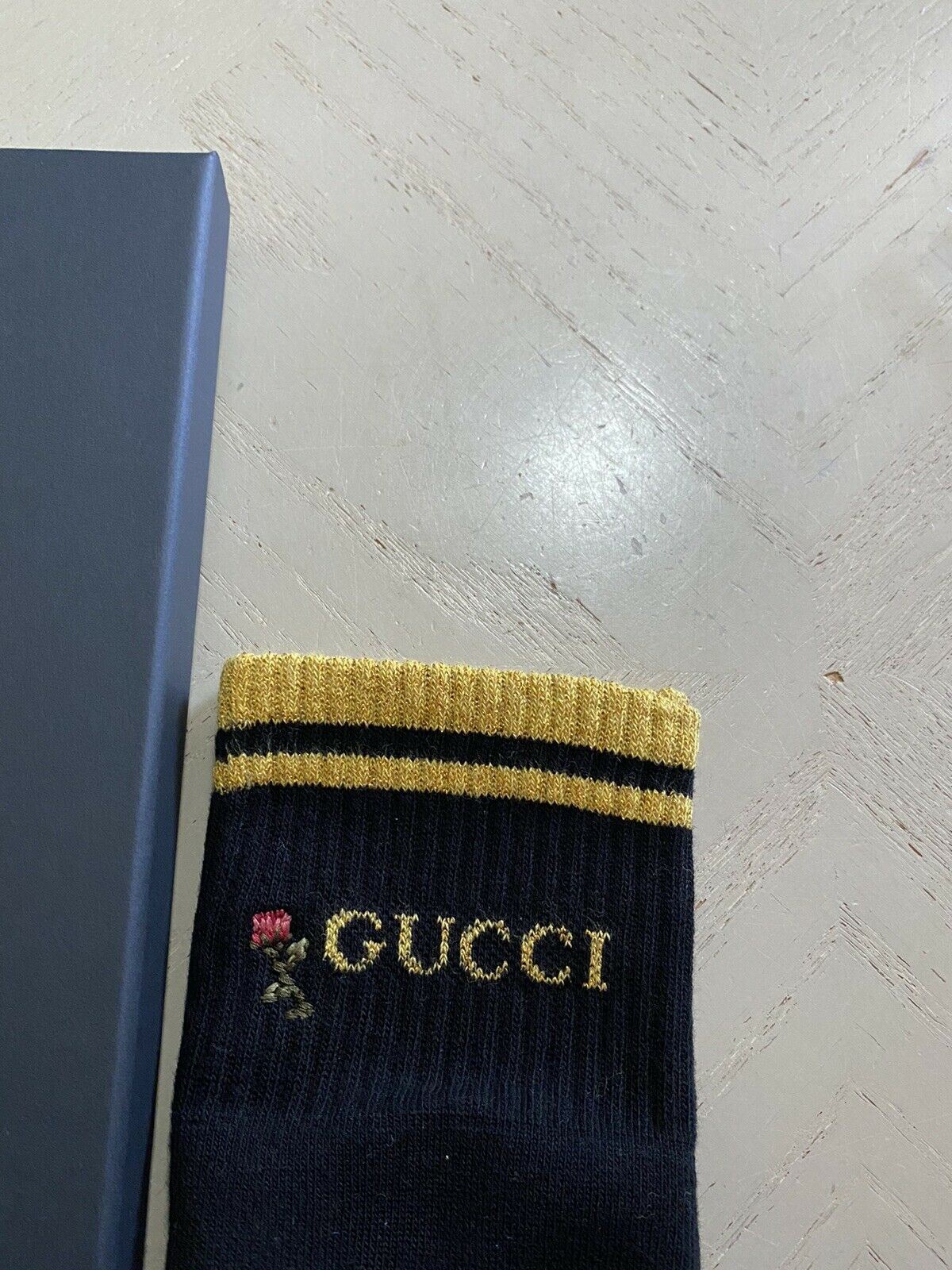 Хлопковые носки NWT Gucci с монограммой Gucci, черные, размер M, Италия