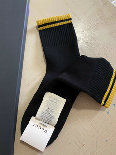 Neu mit Etikett: Gucci-Baumwollsocken mit Gucci-Monogramm, Schwarz, Größe M, Italien