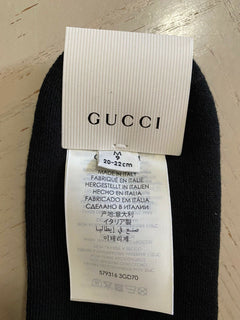 Neu mit Etikett: Gucci-Baumwollsocken mit Gucci-Monogramm, Schwarz, Größe M, Italien