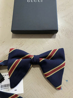 New  Gucci  Bow Tie Blue/Red Made in Italy