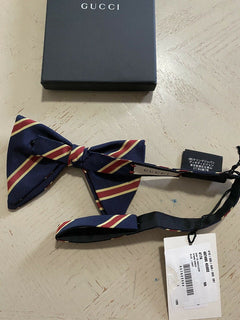 New  Gucci  Bow Tie Blue/Red Made in Italy