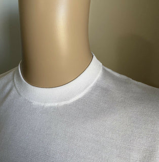 New $600 Loro Piana Ventotene Top Blouse Color While Size L ( 46/12 ) Italy