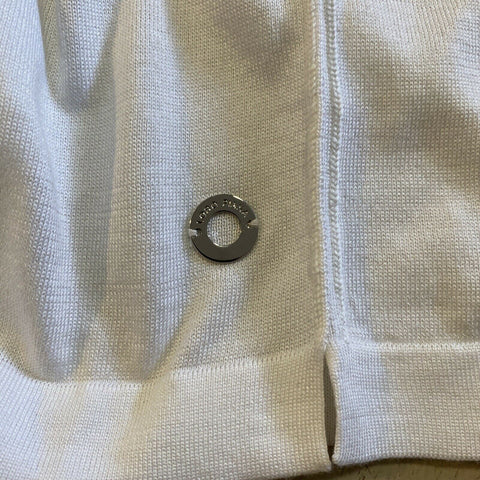 New $600 Loro Piana Ventotene Top Blouse Color While Size L ( 46/12 ) Italy