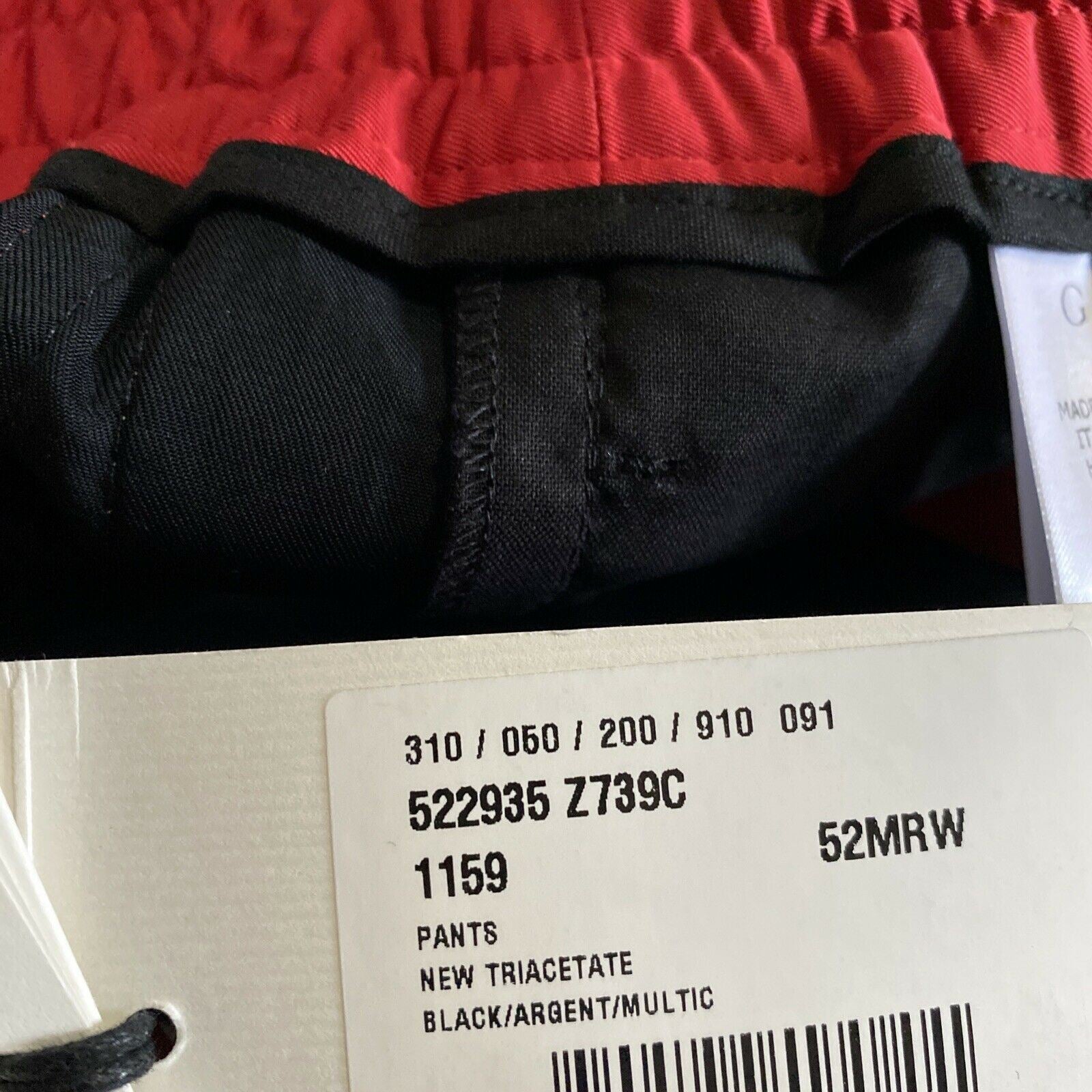 Новые мужские брюки-джеггинсы из триацетата Gucci за 1490 долларов США, черные 36 США (52 ЕС), сделано в Италии