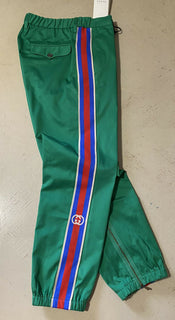 Neu mit Etikett: 1200 $ Gucci Herren Baumwolldrillhose Grün 32 US (48 Eu) Italien