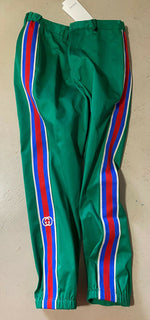 Neu mit Etikett: 1200 $ Gucci Herren Baumwolldrillhose Grün 32 US (48 Eu) Italien