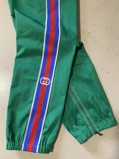 Neu mit Etikett: 1200 $ Gucci Herren Baumwolldrillhose Grün 32 US (48 Eu) Italien