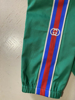Neu mit Etikett: 1200 $ Gucci Herren Baumwolldrillhose Grün 32 US (48 Eu) Italien