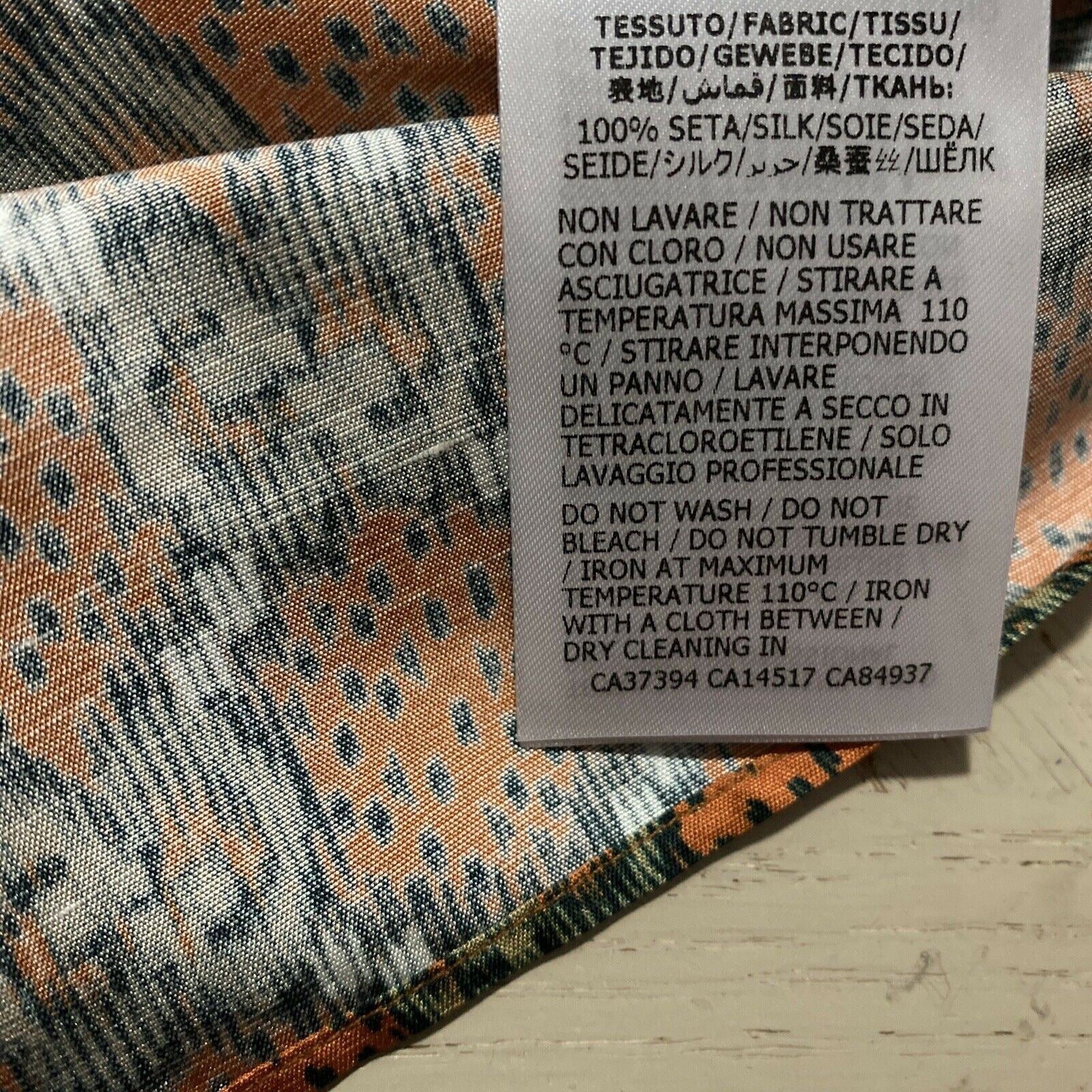 New $1850 Gucci Men’s Silk GG Monogram Bowling Lose Shirt Beige/Orange XL