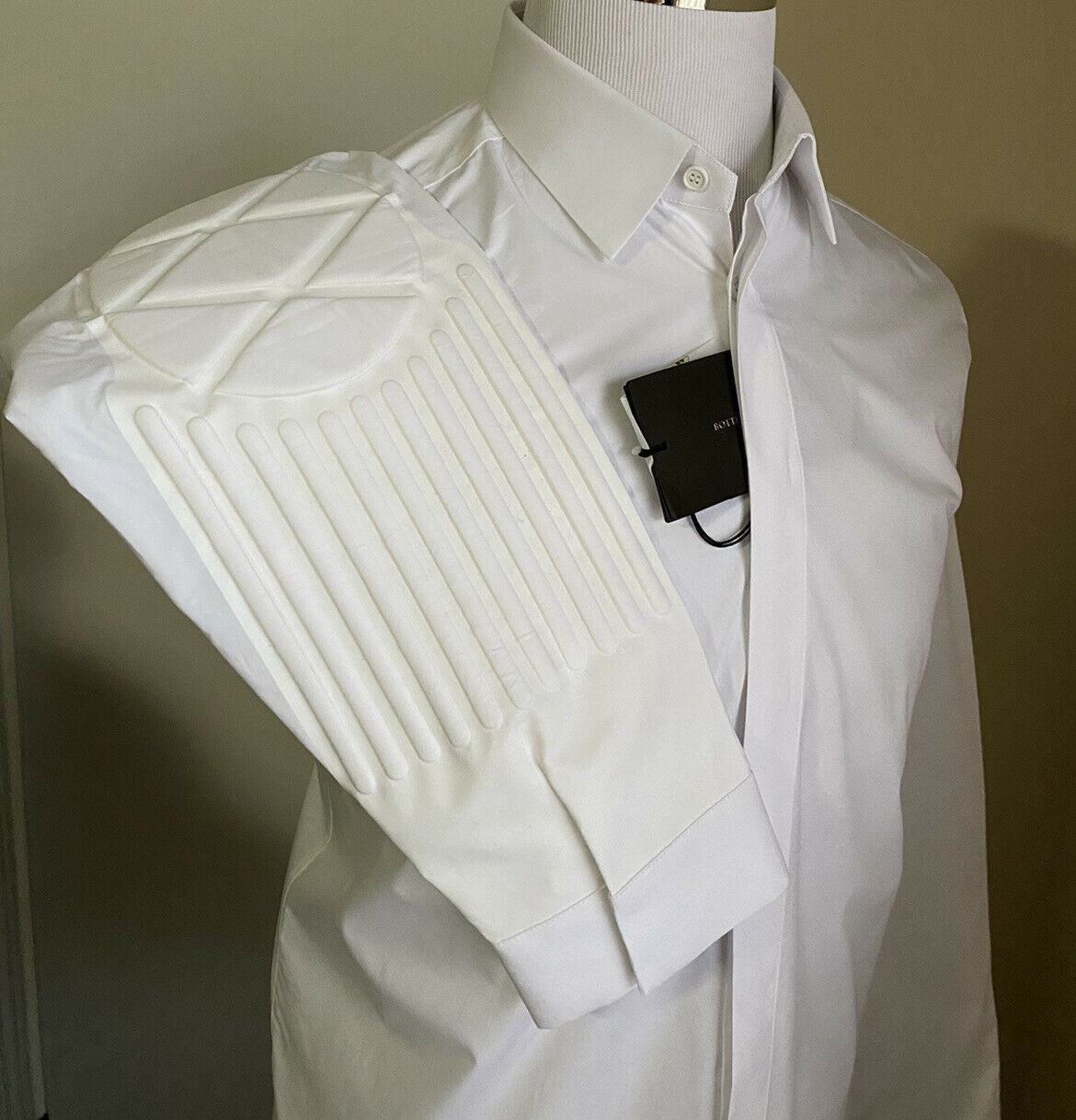 NWT $890 Bottega Veneta Mens Dress Shirt White 41/16 Italy