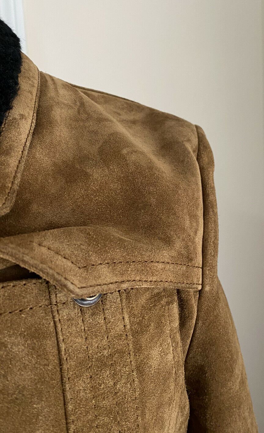 New $4590 Saint Laurent Men’s Suede/Shearing Jacket Coat Brown 38 US ( S-M )