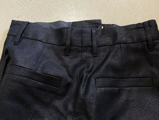 Neu $1995 Brunello Cucinelli Damen Glitzer-Wollmischung-Crop-Hose Schwarz 38/2