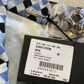 Neu $1950 Bottega Veneta Herrenjacke Mantel Blau/Schwarz/Während 40 US (50 Eu) Italien