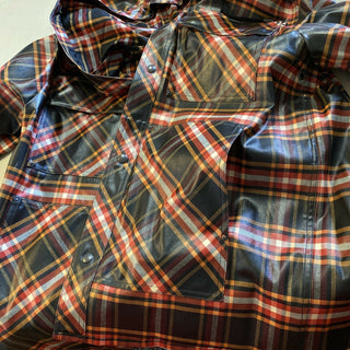 Neu $2300 Bottega Veneta Herren Kapuzenjacke Hemd Schwarz/Rot Größe L US (52 Eu)