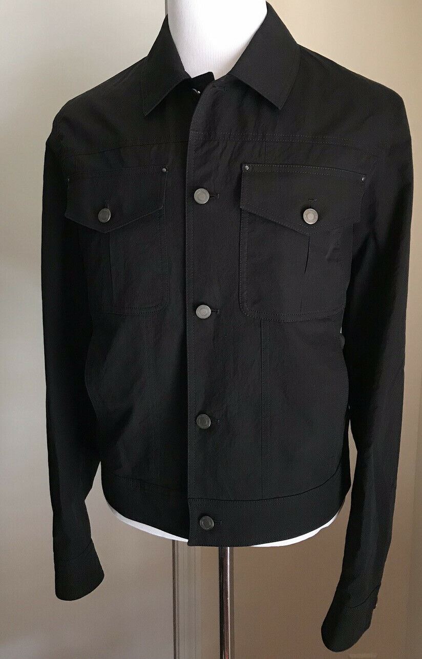 Neu $ 1300 Bottega Veneta Herrenjacke Mantel Schwarz 42 US (52 Eu) Italien