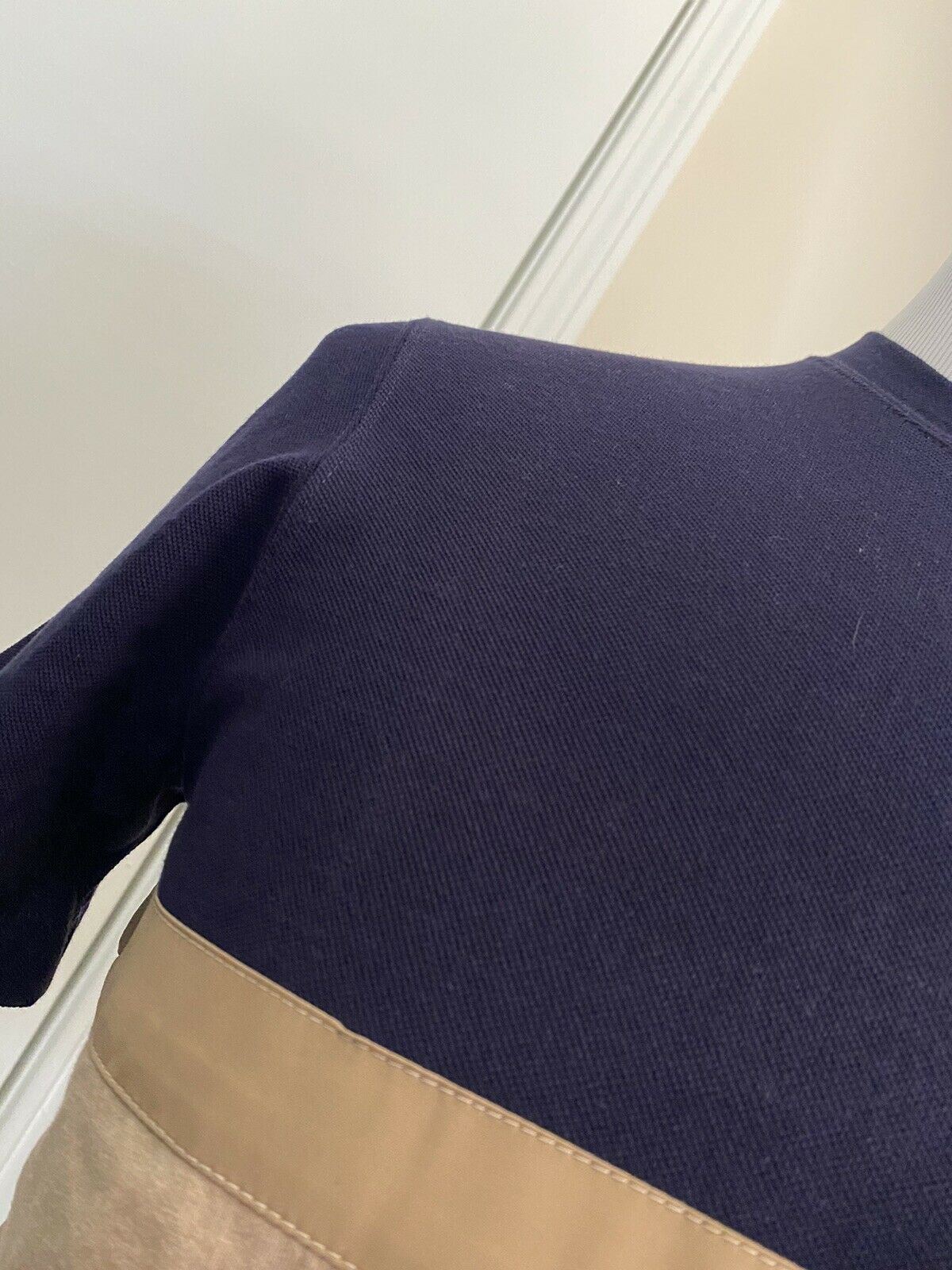 Новая мужская футболка Brunello Cucinelli, синяя/коричневая, размер S, Италия, $575