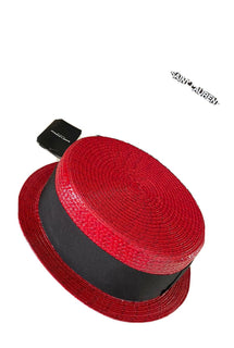 Neu mit Etikett: Saint Laurent kleiner Bootsfahrerhut in mattem Strohrot, S Italien