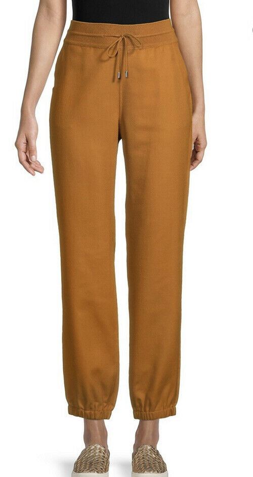 New $2875 Loro Piana Women Cashmere/Silk Sweatpants Pants Golden 4 US/38 It