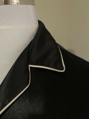 New $1880 Gucci Men’s Short Sleeve Class Shirt Black/Blue Size L ( 50 Eu ) Italy