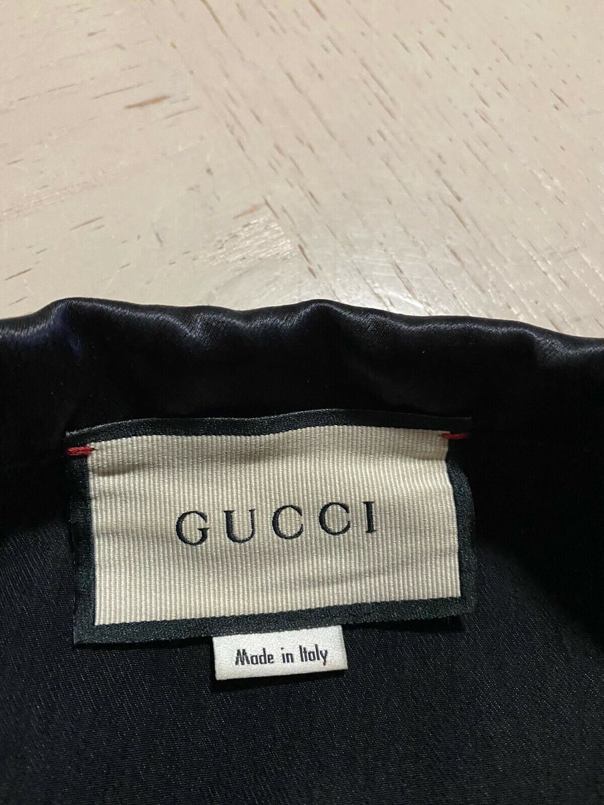 New $1880 Gucci Men’s Short Sleeve Class Shirt Black/Blue Size L ( 50 Eu ) Italy