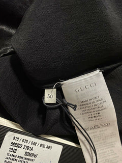 Neues Gucci Herren-Kurzarm-Klassenhemd für 1880 $ in Schwarz/Blau, Größe L (50 Eu), Italien