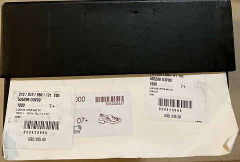 New $1190 Gucci Men’s GG Leather Loafers Shoes Black 8.5 US ( 7.5 UK )