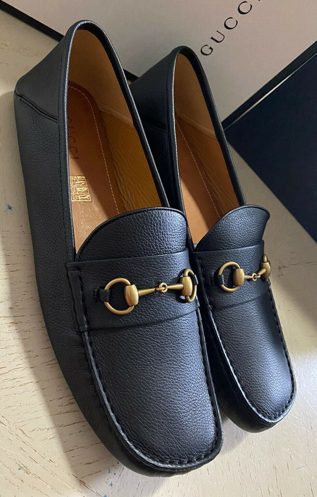 Neue Gucci Herren Leder Driver Mokassins Schuhe Schwarz 15 US (14 UK) Italien