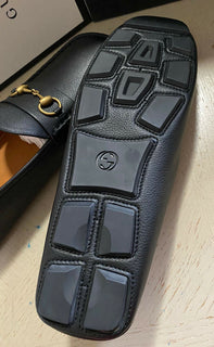 Neue Gucci Herren Leder Driver Mokassins Schuhe Schwarz 15 US (14 UK) Italien