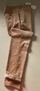 Neu mit Etikett: 775 $ Brunello Cucinelli Herren-Cord-Samthose Kamel 36 US/52 Eu Italien