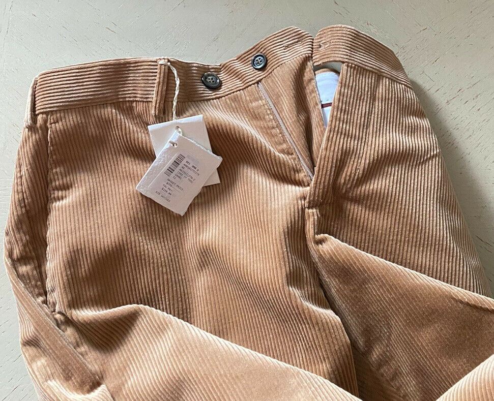 NWT $775 Brunello Cucinelli Mens Corduroy Velvet Pants Camel 36 US/52 Eu Italy