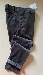 Neu mit Etikett: 775 $ Brunello Cucinelli Herren-Cord-Samthose DK Grau 36 US/52 Eu Italien