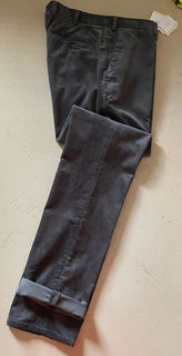 Neu mit Etikett: 775 $ Brunello Cucinelli Herren-Cord-Samthose DK Grau 36 US/52 Eu Italien