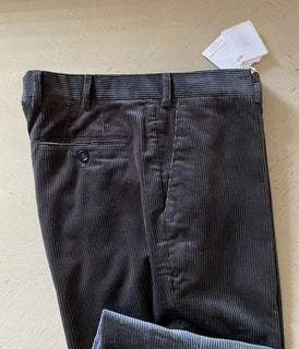 Neu mit Etikett: 775 $ Brunello Cucinelli Herren-Cord-Samthose DK Grau 36 US/52 Eu Italien