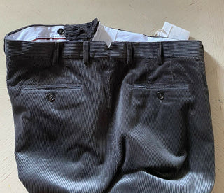 Neu mit Etikett: 775 $ Brunello Cucinelli Herren-Cord-Samthose DK Grau 36 US/52 Eu Italien