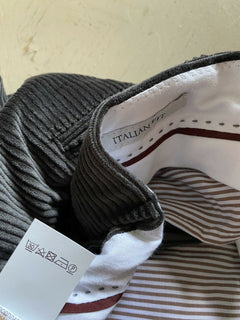 Neu mit Etikett: 775 $ Brunello Cucinelli Herren-Cord-Samthose DK Grau 36 US/52 Eu Italien