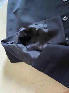 Neu $990 Balenciaga geknöpfter Bleistiftrock mit Seitenschlitz Schwarz 38/6 Italien
