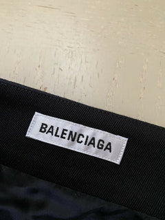 Neu $990 Balenciaga geknöpfter Bleistiftrock mit Seitenschlitz Schwarz 38/6 Italien