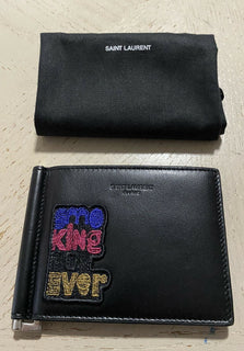 Neue Saint Laurent Geldbörse Schwarz 485529 Italien