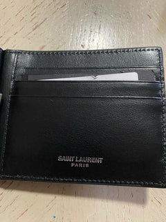 Neue Saint Laurent Geldbörse Schwarz 485529 Italien