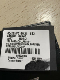 Neue Saint Laurent Geldbörse Schwarz 485529 Italien