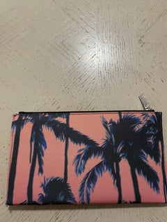 Neue Saint Laurent Damen-Geldbörse mit Reißverschluss, Fragmente, Palmenmuster, Nylon, Rosa, 556258