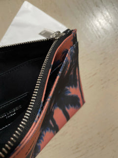 Neue Saint Laurent Damen-Geldbörse mit Reißverschluss, Fragmente, Palmenmuster, Nylon, Rosa, 556258