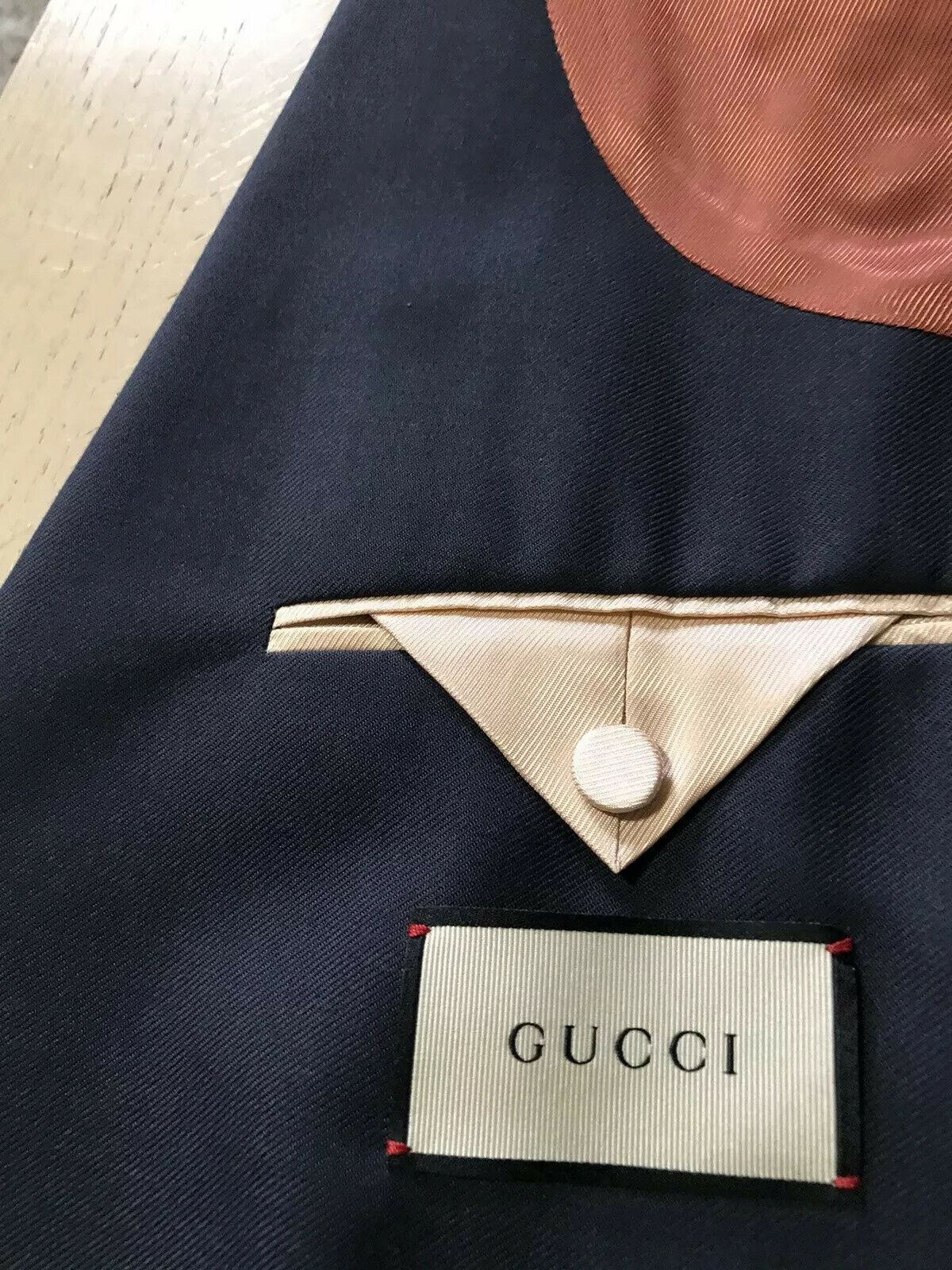 NWT $3200 Gucci Men's Sport Coat Jacket Blazer Blue 44R US ( 54R Eu ) Italy
