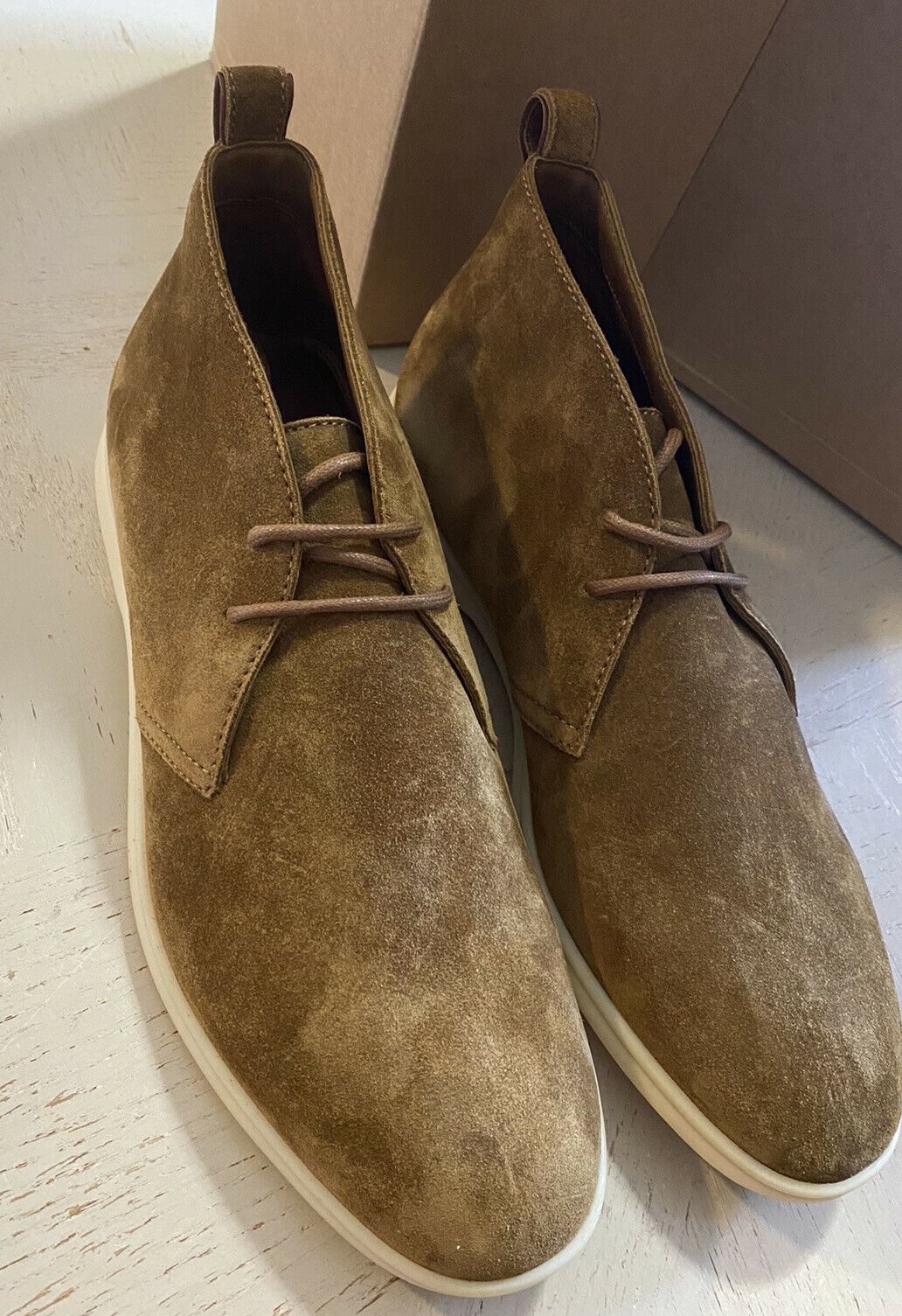 NIB $1075 Loro Piana Мужские замшевые ботинки Chukka Обувь DK Коричневый 8,5 США/41,5 ЕС Италия