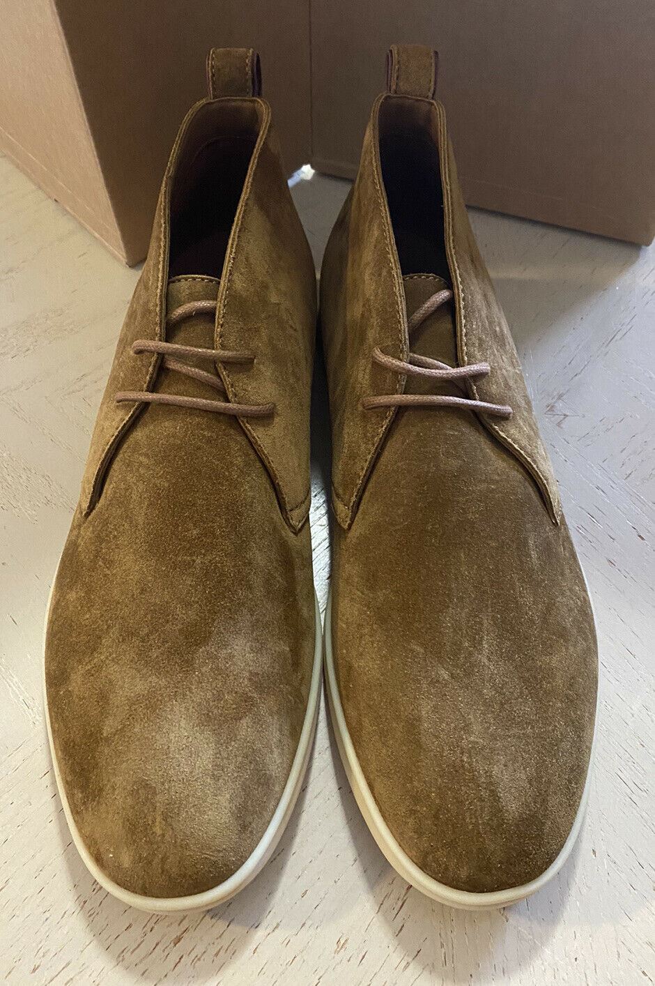 NIB $1075 Loro Piana Мужские замшевые ботинки Chukka Обувь DK Коричневый 8,5 США/41,5 ЕС Италия